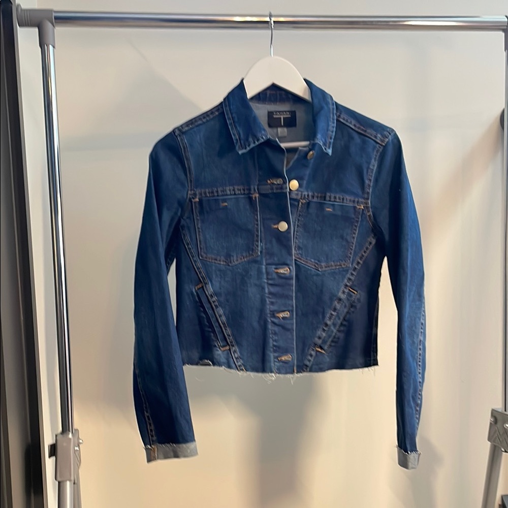 Tahari Denim Jacket with Button Front